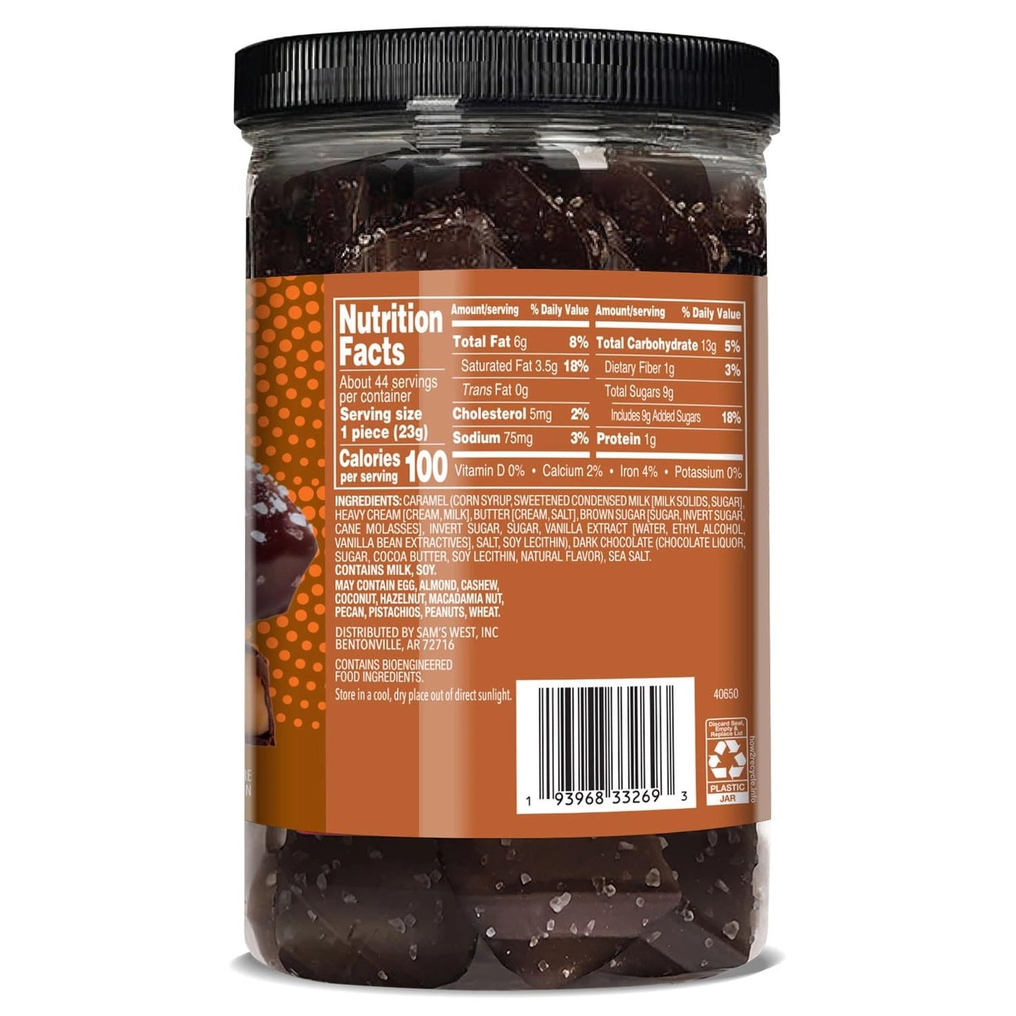 Member's Mark Dark Chocolate Soft Sea Salt Caramels (36 Ounce)