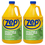 Zep Mold Stain and Mildew Stain Remover 1 Gallon (Case of 2) ZUMILDEW128 - Professional Strength No Scrub Formula