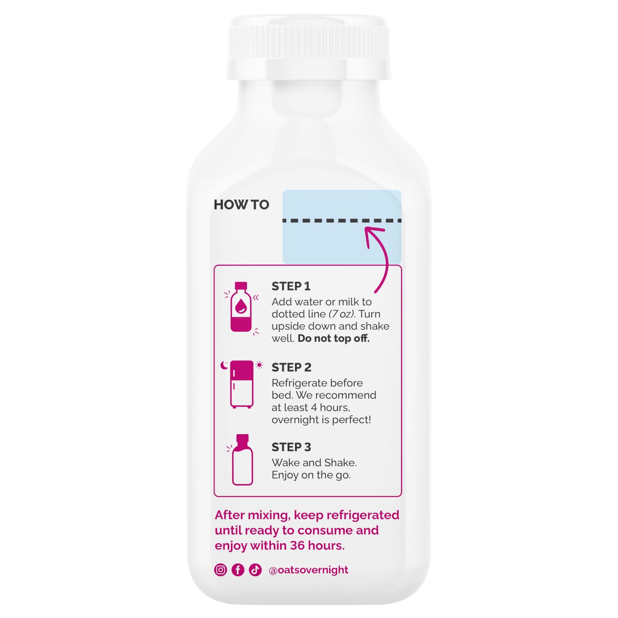 Oats Overnight Fruity Cereal Overnight Oats Shake, 2 OZ