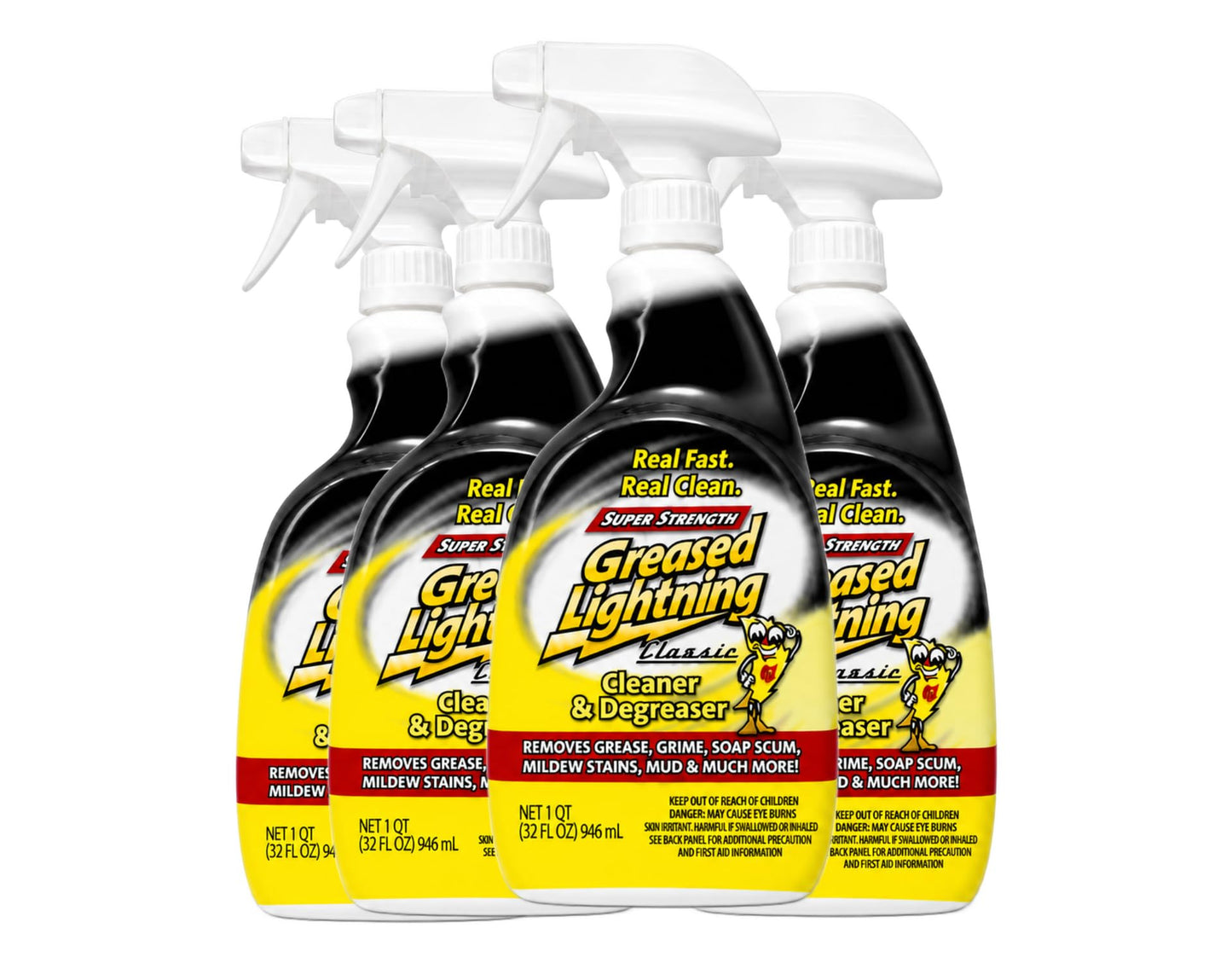Greased Lightning Super Strength Multi-Purpose Cleaner & Degreaser, 32 fl oz (4)