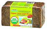 Mestemacher Organic Three Grain Whole Grain Bread, High Fiber German Bread, Shelf Stable, Vegan & Non-GMO, 17.6 Oz (Pack of 2)