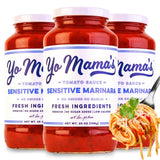 Yo Mama's Foods Sensitive Marinara Pasta Sauce | (3) 25 Ounce Jars | No Sugar Added, Low Carb, Gluten Free, Paleo Friendly, and Made with Fresh