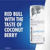 Red Bull Coconut Edition Energy Drink, Coconut Berry, with 80mg Caffeine plus Taurine & B Vitamins, 8.4 Fl Oz, Pack of 12 Cans
