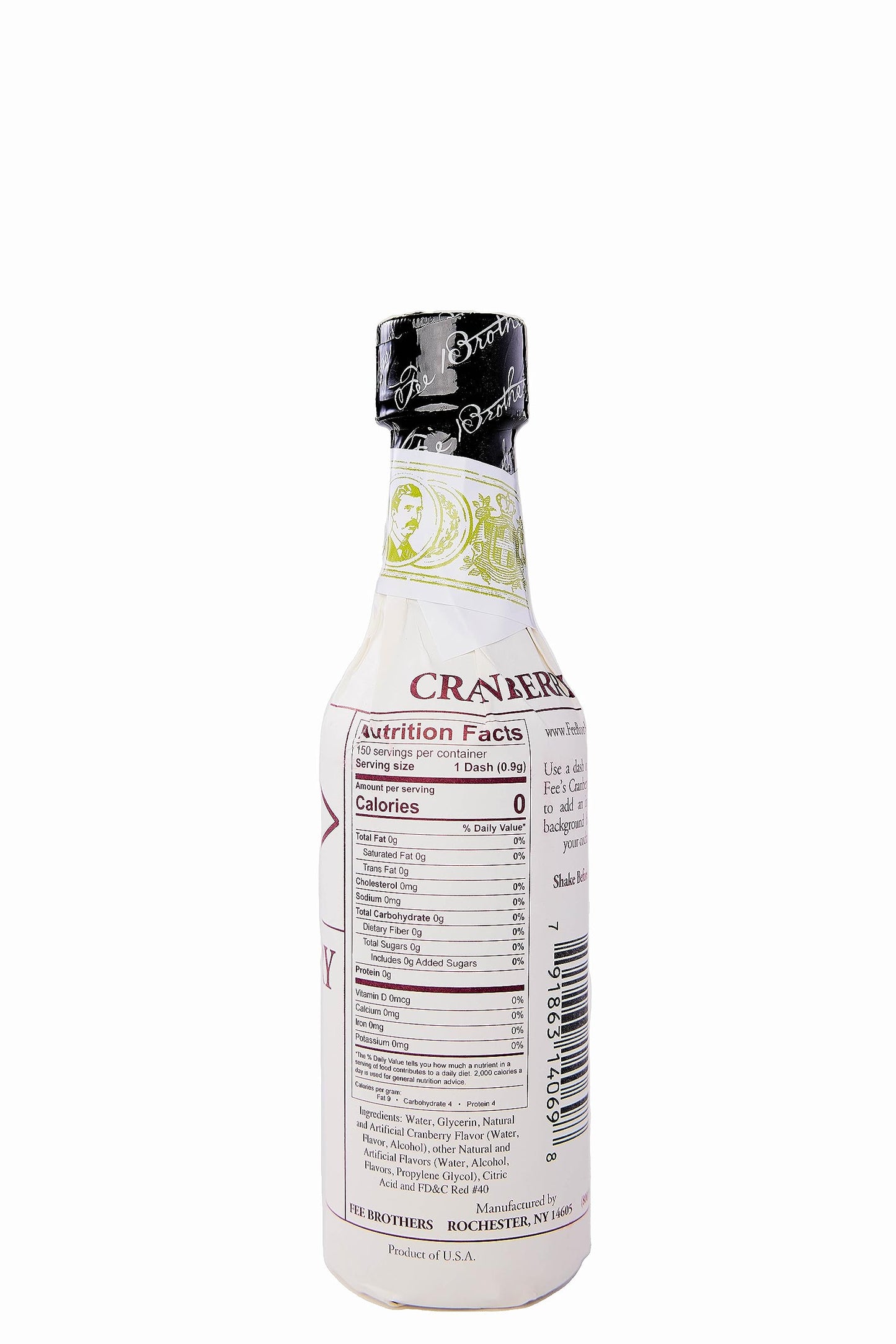 Fee Brothers Cranberry Cocktail Bitters - Aromatic Cocktail Mixer & Concentrated Flavoring, Gluten Free, Vegan-Friendly, 5 fl oz, Pack of 2 Bottles