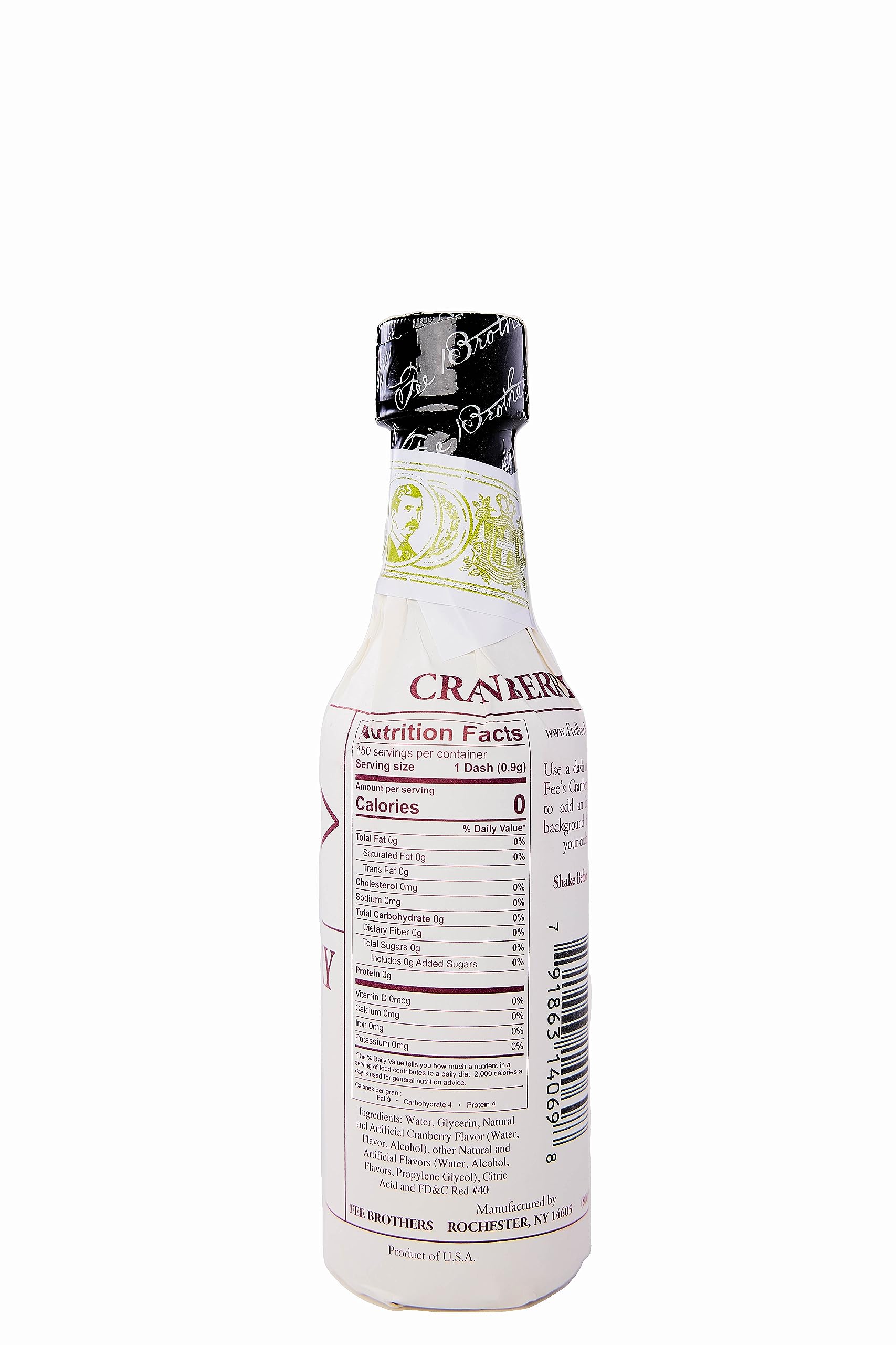 Fee Brothers Cranberry Cocktail Bitters - Aromatic Cocktail Mixer & Concentrated Flavoring, Gluten Free, Vegan-Friendly, 5 fl oz, Pack of 2 Bottles