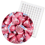 Pink Candy Milk Chocolate Kisses 270 ct Plus Exclusive Bonus Kiss Stickers