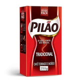 Cafe Pilao Brazilian Coffee | Cafe Pilão Tradicional 250g | Imported from Brazil | Gluten Free, 8.8 ounces, Caramel Chocolate