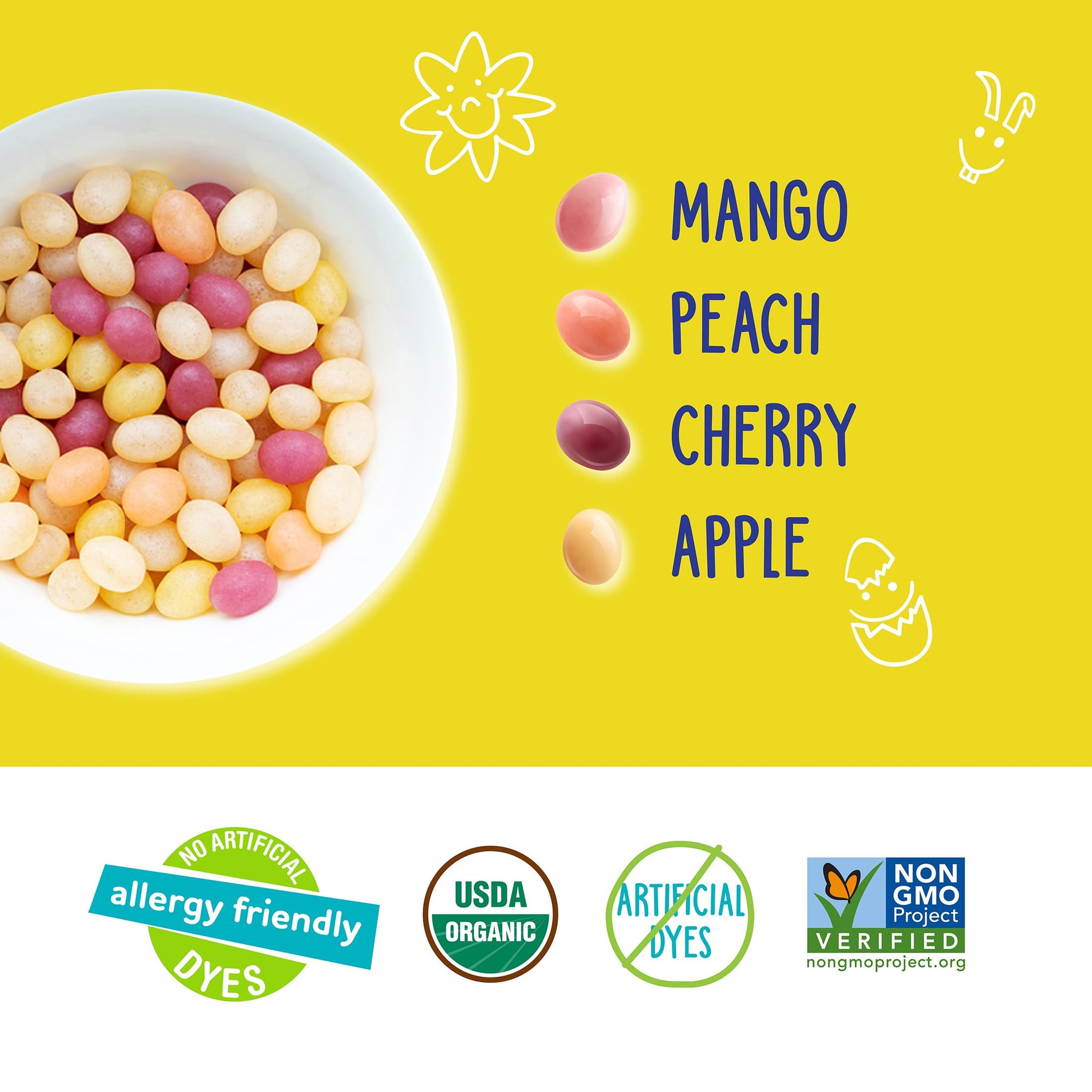 YumEarth Easter Candy Organic Jelly Beans, 4 Ounce - Spring Fruit Flavors - Allergy Friendly, Gluten Free, Non-GMO, Vegan, No Artificial Dyes