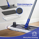 Masthome Microfiber Mop,Large Surface Flat Mop with 5 Reusable Pads,Hardwood Floor Mops for Dry and Wet Use,Microfiber Mops for Floor Cleaning-1