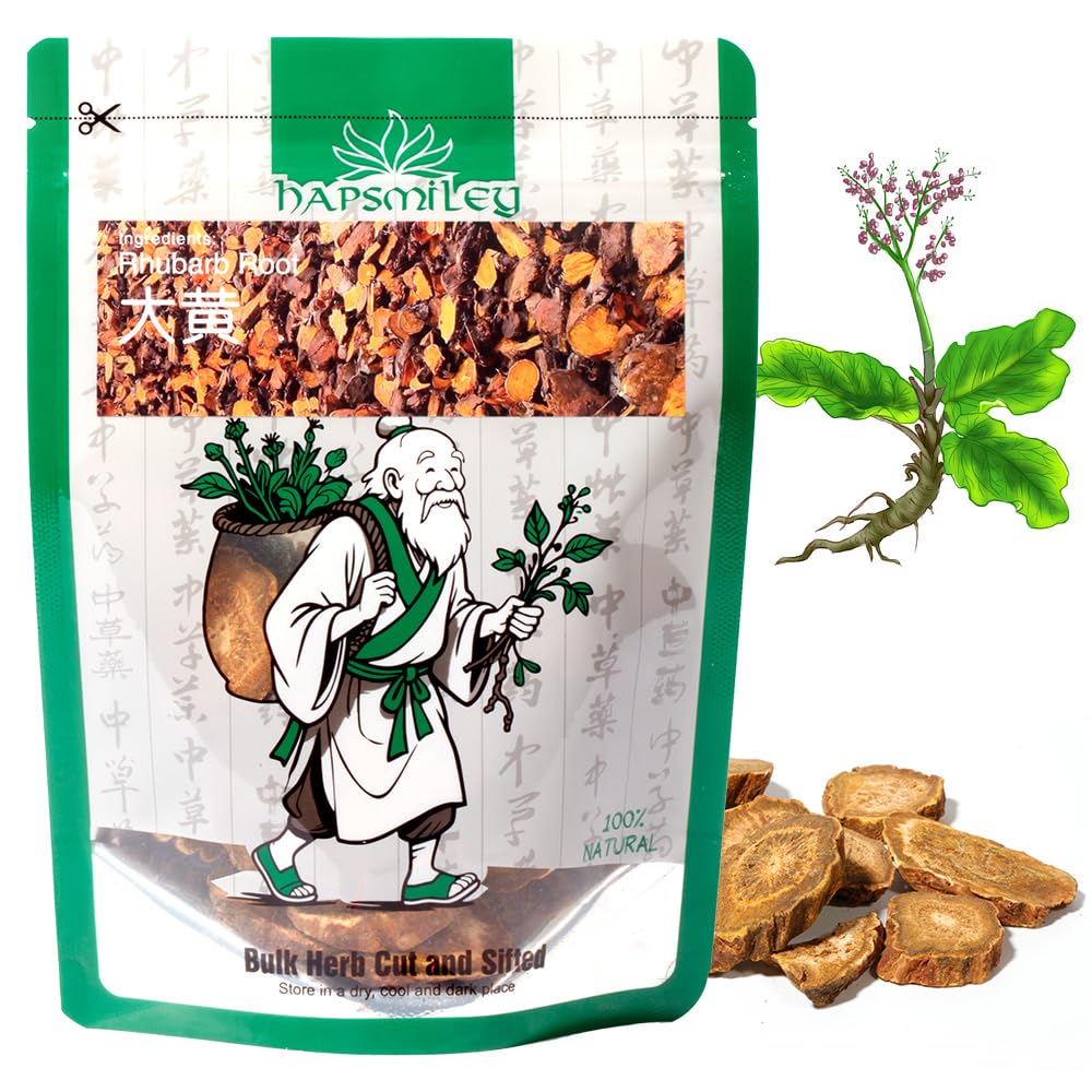 Hapsmiley Rhubarb Root (Dahuang/??) Dried Herbal Root - Bulk Herbs - 3.5 oz (100g)