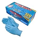 Disposable Gloves, 5 mil Thick, Tear Resistant, Latex Free, Nitrile, Powder Free, Large, 100 Count