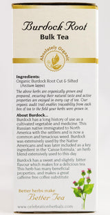 CELEBRATION HERBALS Burdock Root Organic 60 gm, 0.02 Pound
