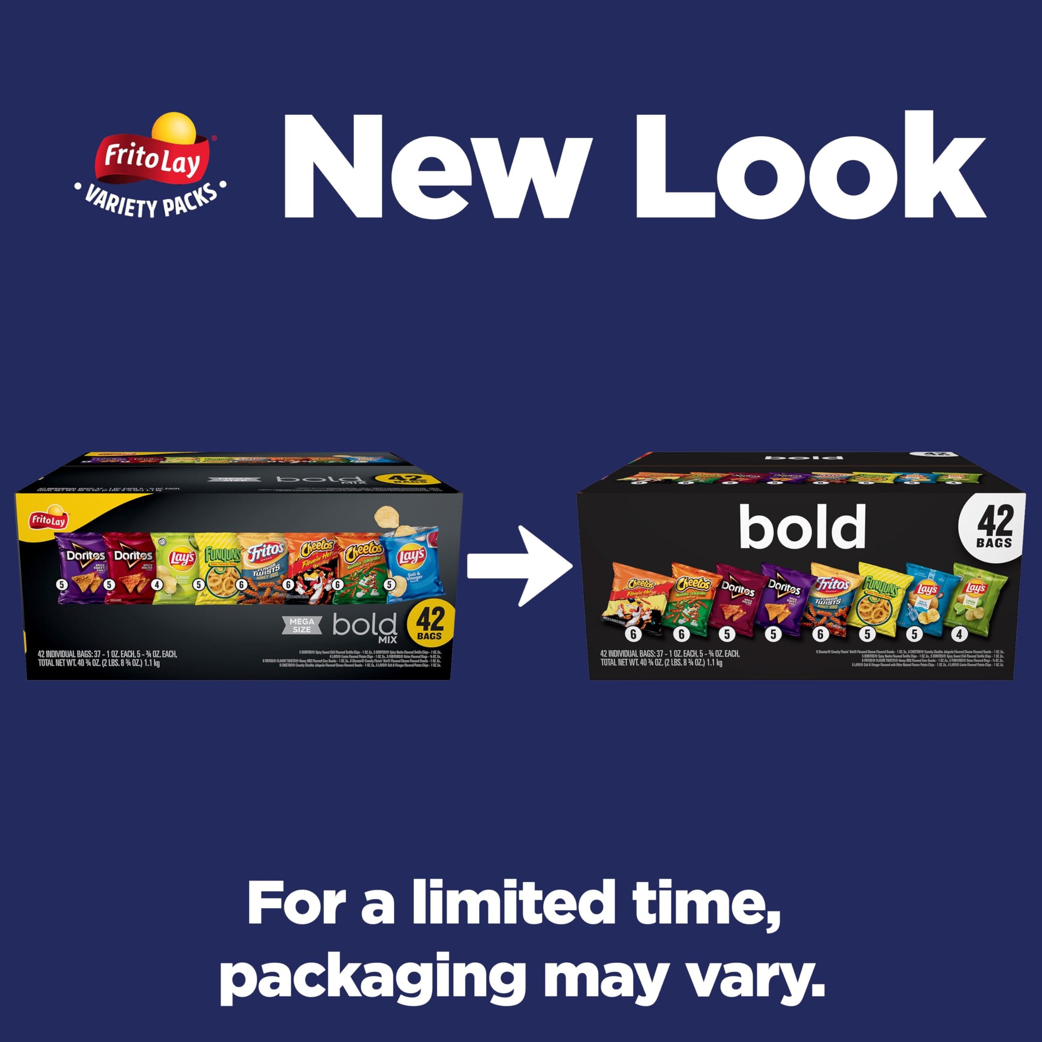 Frito-Lay Bold Mega Mix Cube 42ct