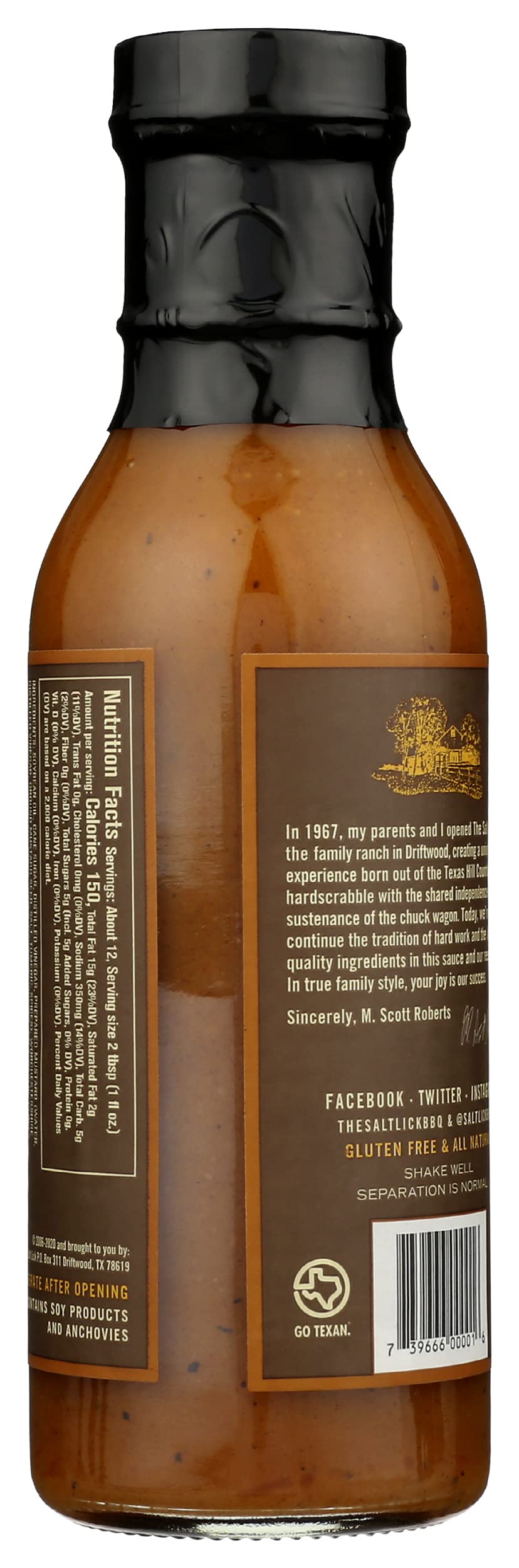 The Salt Lick Original BBQ Sauce, 12.5 OZ