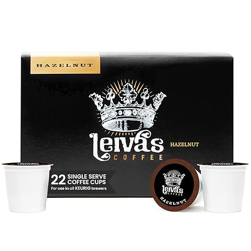 Leiva’s Guatemalan Single Serve K-cups Coffee Pods (22 Count) - Small Batch, Hazelnut Flavor Capsules - Rich, Bold & Balanced Flavor - Single Serve