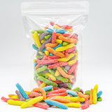 Guatemalan Sour Gummies 2 lb - Gummy Snakes, Gelatin Based, Assorted Flavors (Orange, Peach, Cherry, Grape, Cranberry, Apple), Bulk Candy, Resealable