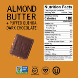 Hu Chocolate Bars | 8 Pack Almond Butter Puffed Quinoa Chocolate | Natural Organic Vegan, Gluten Free, Paleo, Non GMO, Fair Trade Dark Chocolate |