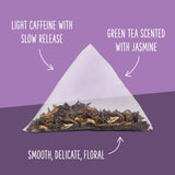 Two Leaves and a Bud Jasmine Green Tea Bags, 15 Count (Pack of 1) Whole Leaf Green Tea in Pyramid Sachet Bags