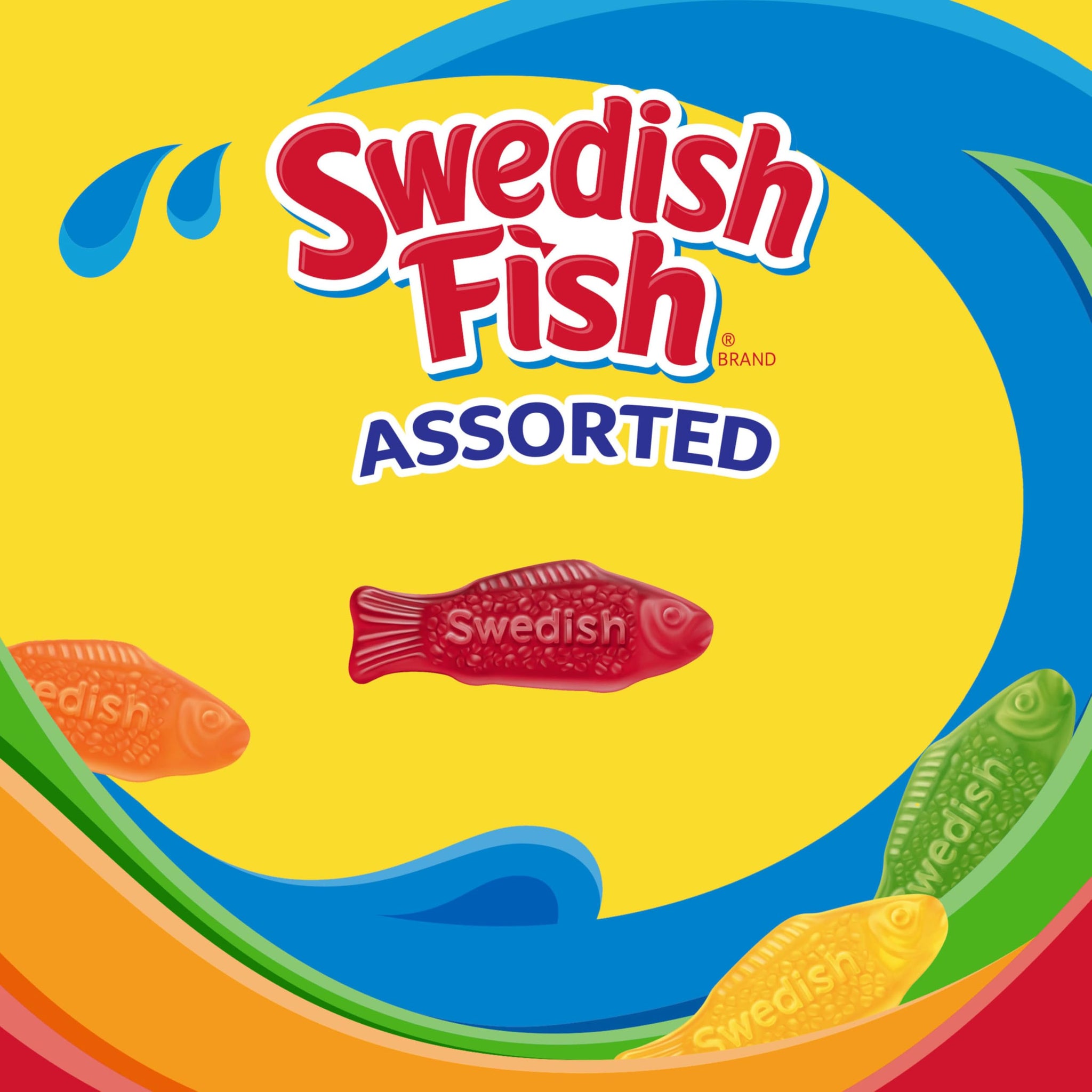 SWEDISH FISH Assorted Soft & Chewy Gummy Candy, Bulk Candy, 12 - 3.5 oz Boxes
