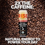 RISE Brewing Co. | Original Black Nitro Cold Brew Coffee | Sugar and Gluten-Free, Vegan | Organic & Non-GMO | Low Acidity | 7 fl. oz. Cans (4 Pack)