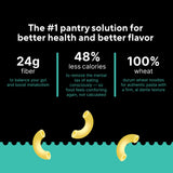 Fiber Gourmet Low Net Carb Pasta Elbow Macaroni - Keto Friendly, High Fiber, Low Calorie Italian Made Noodles - Vegan, Non-GMO, Kosher - 48% Fewer