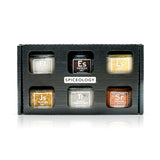 Spiceology - Gourmet Luxe Infused Salt Sampler Gift Set - Set of 6 - Flavors Include: Fleur de Sel, Espresso, Lime, Jalapeno, Black Truffle, Sriracha