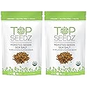 Top Seedz Certified Organic Gluten Free Vegan Sea Salt Roasted Seeds | 2-Pack | 6 Ounces | Made of Shelled Sunflower & Pumpkin Seeds, Sea Salt
