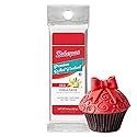 Bakerpan Premium Rolled Red Fondant for Cake Decorating, Vanilla Flavor - 4.4 Ounces (Made in USA)