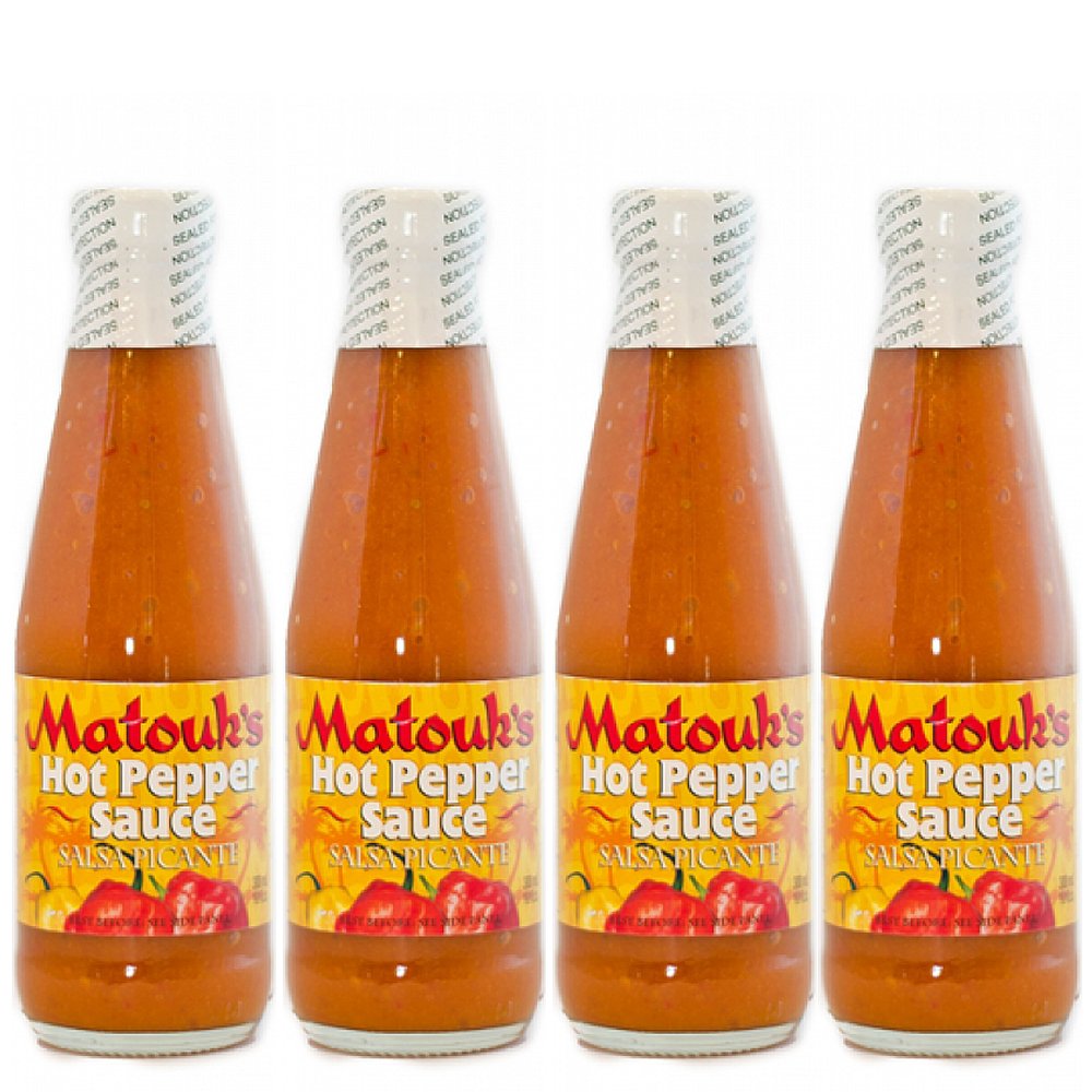 Matouk's Salsa Picante Hot Pepper Sauce, 10-Ounce Bottles (Pack of 4)