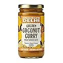 Brooklyn Delhi Golden Coconut Curry - Indian Simmer Sauce with Turmeric, Ginger, Lemon, & Coriander - 12 Ounces - Mild Enough for a kid, Flavorful