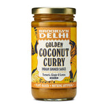 Brooklyn Delhi Golden Coconut Curry - Indian Simmer Sauce with Turmeric, Ginger, Lemon, & Coriander - 12 Ounces - Mild Enough for a kid, Flavorful
