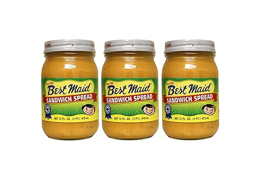Best Maid Sandwich Spread, 12 oz Jar - Creamy and Tangy Spread Made with Premium Ingredients, Perfect for Sandwiches, Burgers, Salads, and Dips
