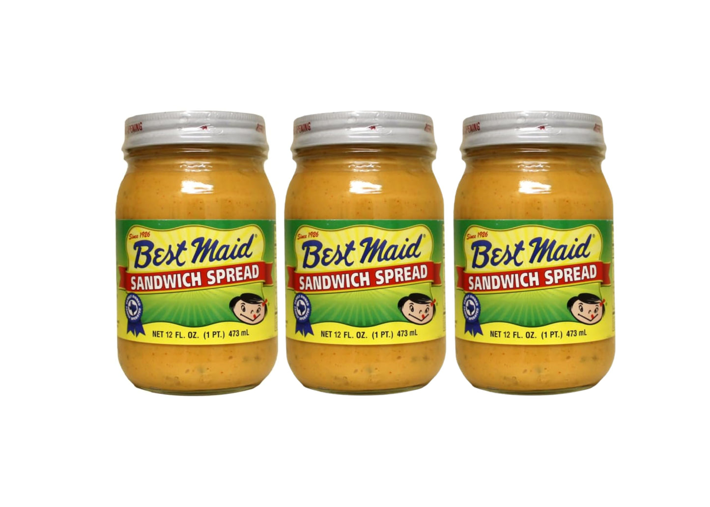 Best Maid Sandwich Spread, 12 oz Jar - Creamy and Tangy Spread Made with Premium Ingredients, Perfect for Sandwiches, Burgers, Salads, and Dips