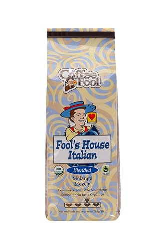 Coffee Fool's Organic Fair Trade House Italian (Whole Bean)