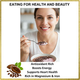 Cacao Nibs Organic - 100% Dark Chocolate Chips - Raw, Unsweetened Cocoa Pieces - 16 Oz - Keto and Vegan Superfood - Healthy Sugar Free Snack or Add to Smoothies or Baking by Pure Natural Miracles