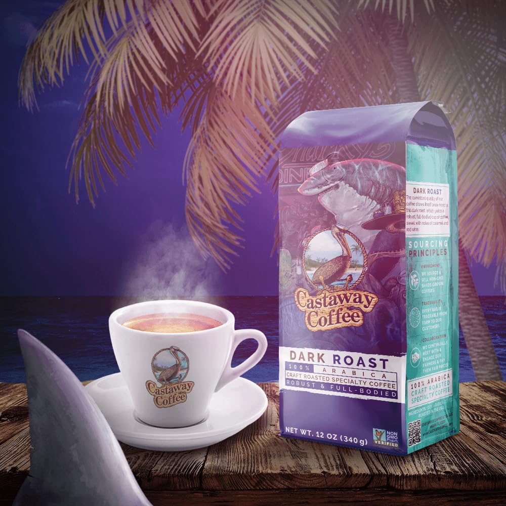 Castaway Coffee Dark Roast 12 oz Ground Coffee