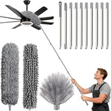 ZhengYuFa Duster with Extension Pole, Cobweb Duster with Extension pol, for Cleaning Ceiling Fans, Ceilings, Cobwebs, Furniture, Cars, etc. Long