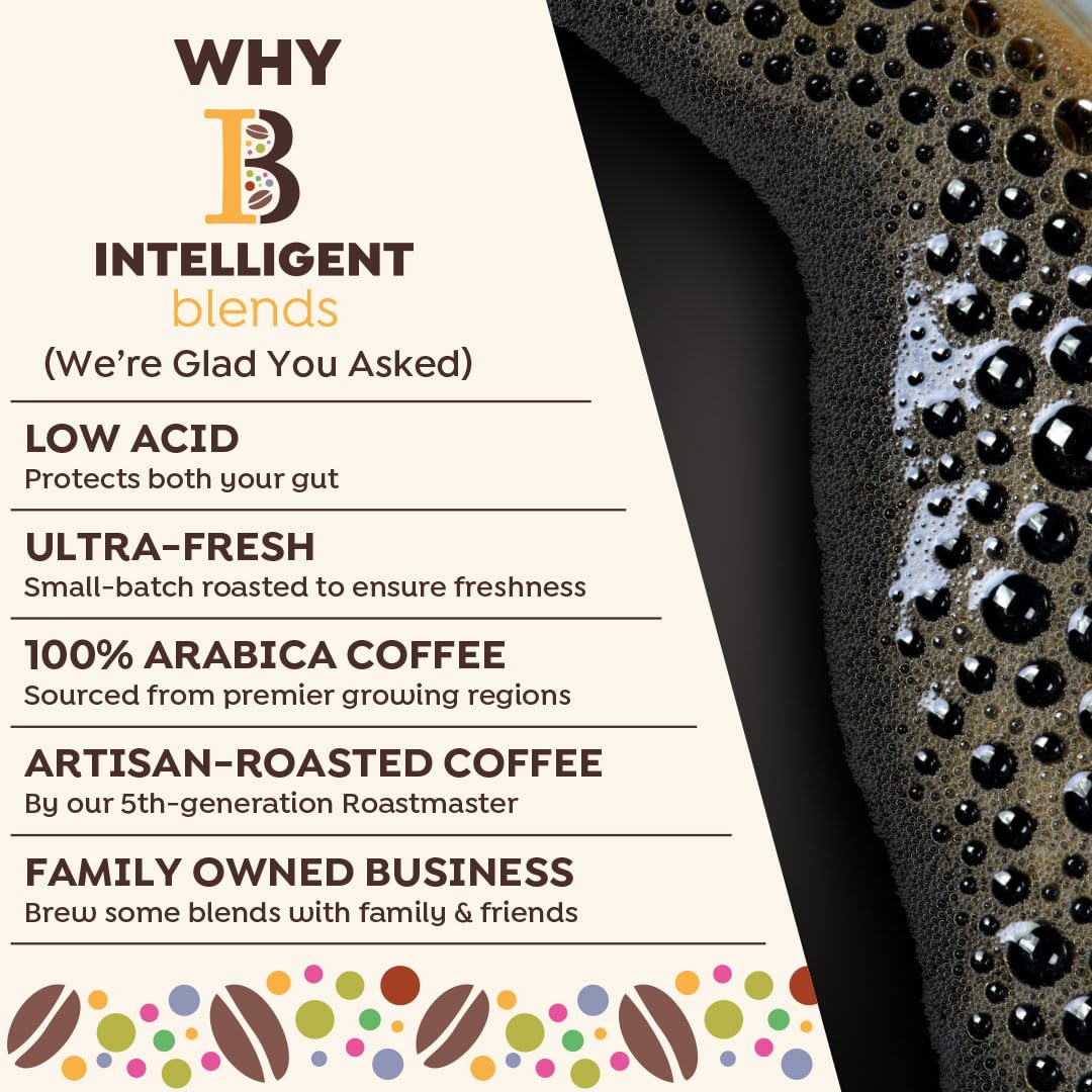 Intelligent Blends Decaf Dark Roast Coffee Pods, 16 ct, Single Serve Pods - 100% Arabica Coffee, Compatible with Keurig K Cups Maker