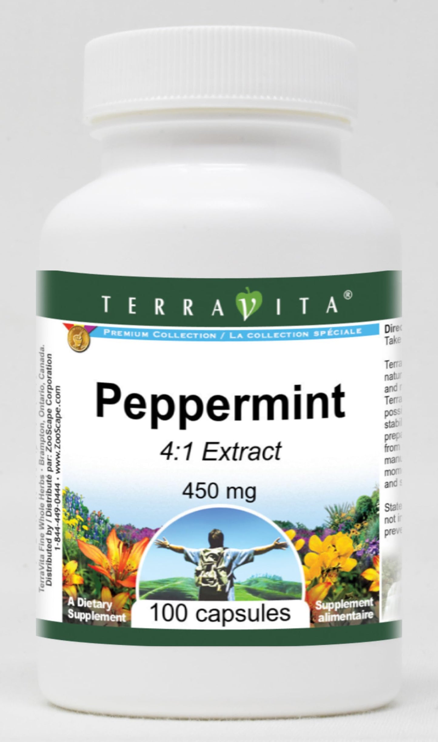 Peppermint 4:1-450 mg (100 Capsules, ZIN: 521135) - 3 Pack