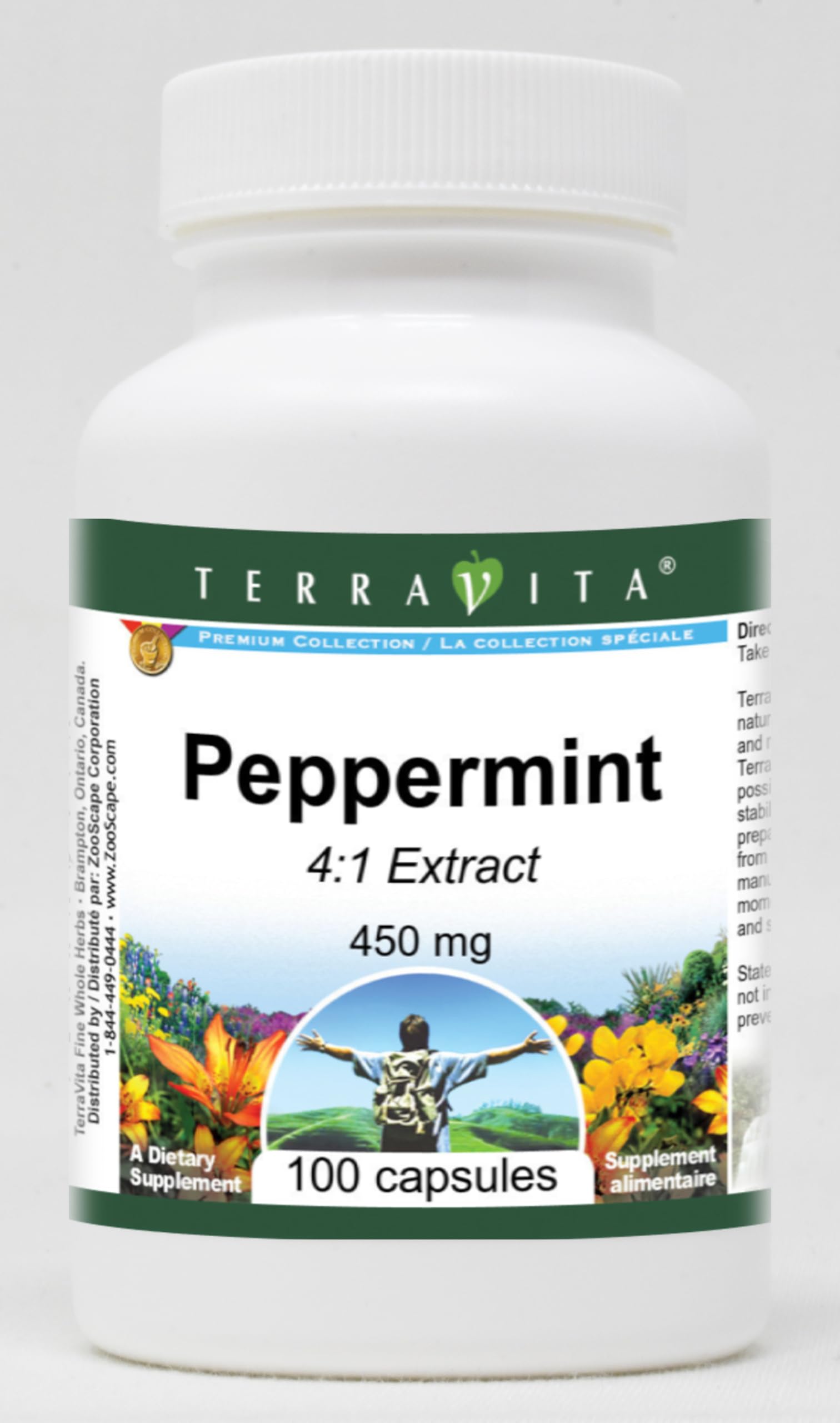 Peppermint 4:1-450 mg (100 Capsules, ZIN: 521135) - 3 Pack