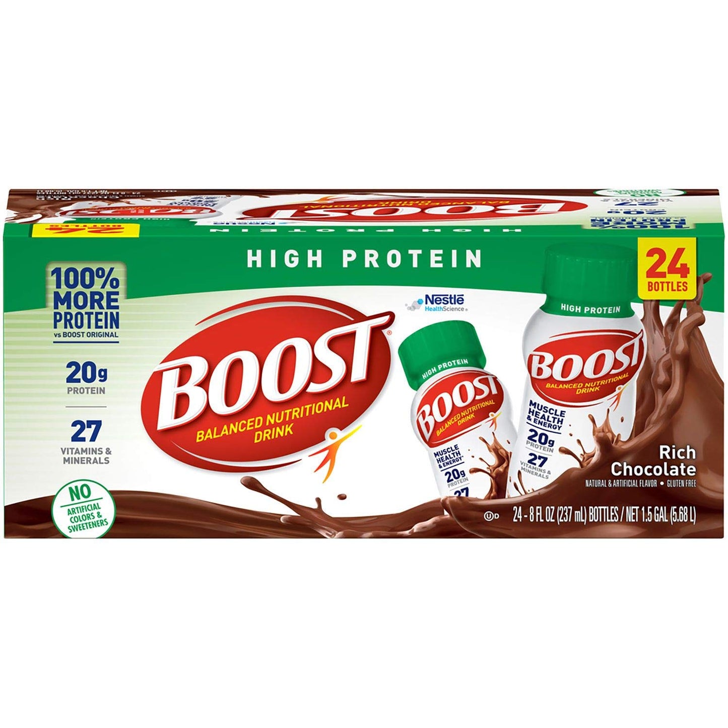 Nestle Boost High Protein Balanced Nutritional Drink Chocolate 8 oz Bottle 24 Ct