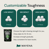 Facial Exerciser Chewing Gum | Pearl-Sized Hard Gums | Adjust Resistance by Chewing 3-5 pcs | Sugar-Free Mint Flavor | 4 Months’ Supply | Strengthen