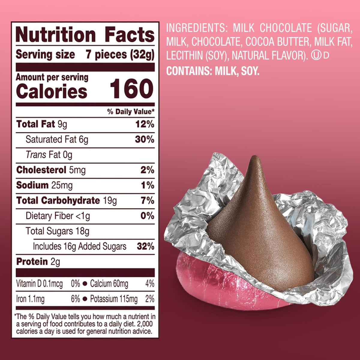 Milk Chocolate Candy In Pink Foil - 3 Pound Bag (Approx. 300 Pieces), Individually Wrapped Chocolates Pink Candies for Baby Showers, Weddings, Gender