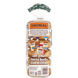 Thomas' 100% Whole Wheat Bagels, 6 count, (3.0 oz each), Excellent Source Of Fiber, Kosher Whole Grain Bagels, 18 oz Bag