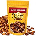 OZARK NUT ROASTERS, Cajun Mixed Nuts, Hot & Spicy Flavored Snack Nuts, Blend of Pecans, Peanuts, Cashews, Almonds & Brazilian Nuts Pack of 1 (16 oz)