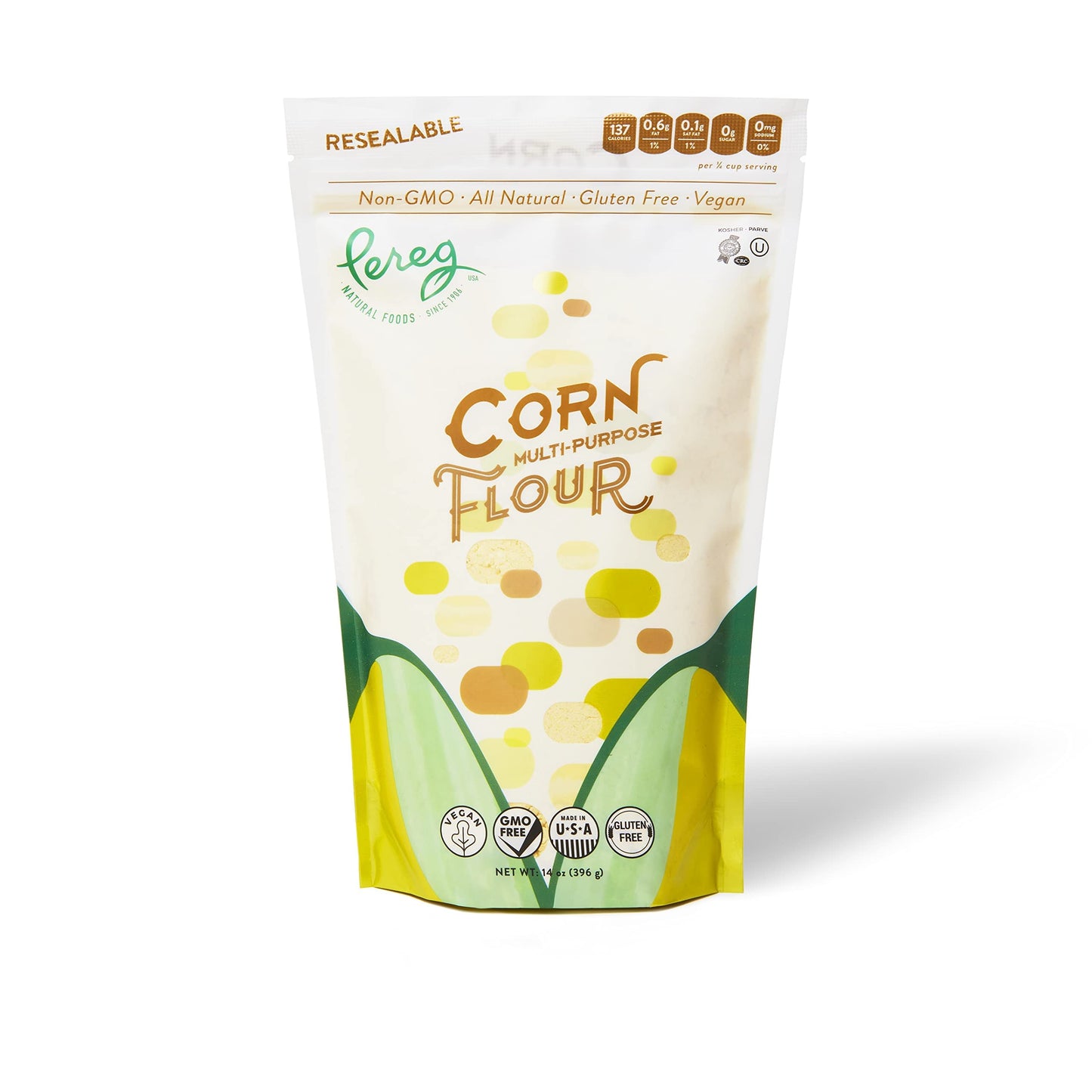 Yellow Corn Flour (14 Oz x 6 Pack) - Vegan, Non-GMO, Made In USA, Gluten-Free - Cornflour for Mexican Dishes, Bread, Muffins, Cakes, Tortillas