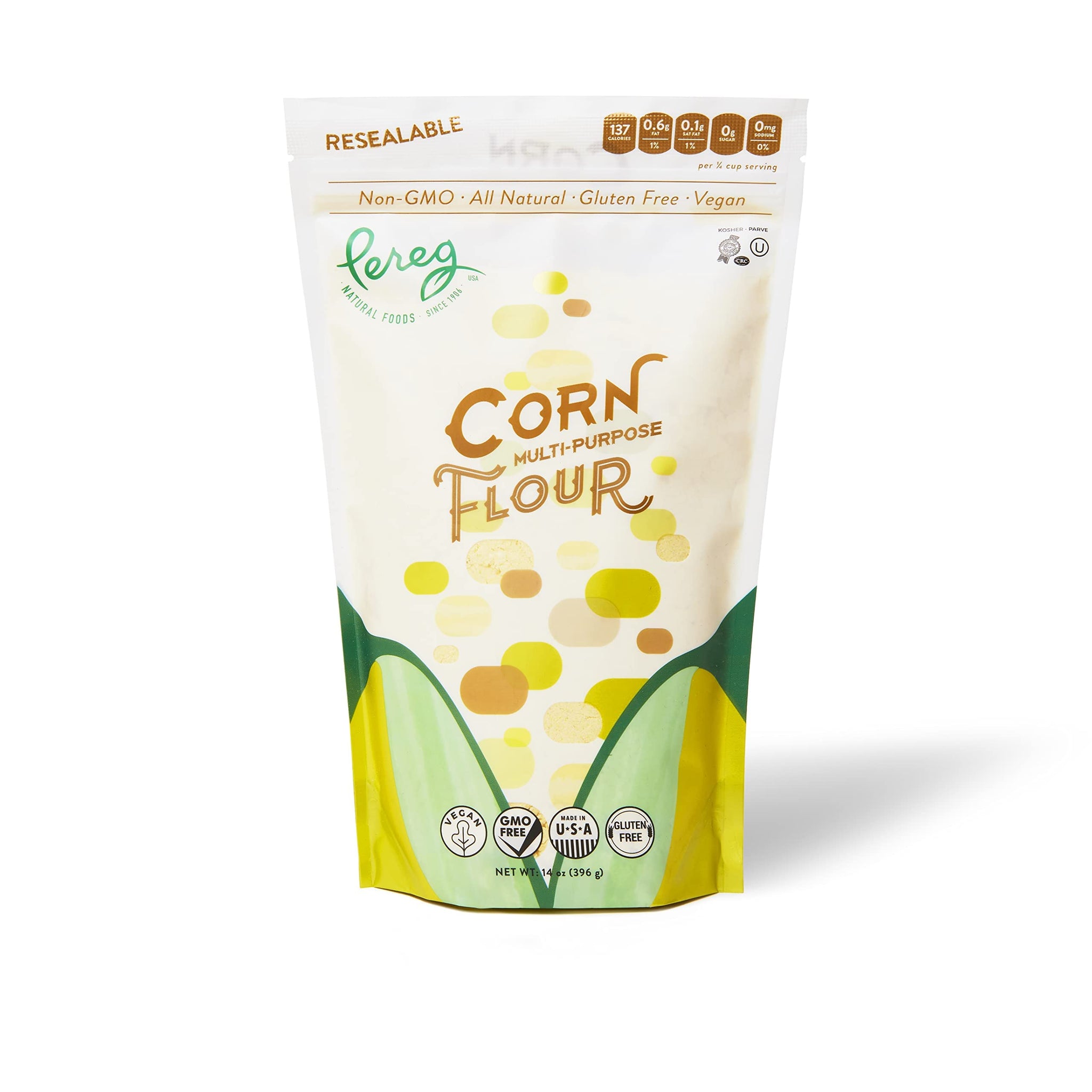 Yellow Corn Flour (14 Oz x 6 Pack) - Vegan, Non-GMO, Made In USA, Gluten-Free - Cornflour for Mexican Dishes, Bread, Muffins, Cakes, Tortillas