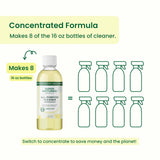 Good Natured Brand All-Purpose Cleaner Concentrate | 8oz makes 128oz | Lemon Essential Oil | 16X Concentrated Natural Multi-Surface Cleaner
