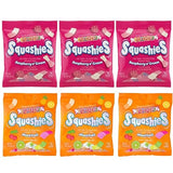Smarties Squashies Variety Pack Foam Marshmallows Gummy Candies - Raspberry & Cream and Mixed Fruit Flavored - Allergen Free, Peanut Free & Gluten