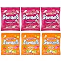 Smarties Squashies Variety Pack Foam Marshmallows Gummy Candies - Raspberry & Cream and Mixed Fruit Flavored - Allergen Free, Peanut Free & Gluten